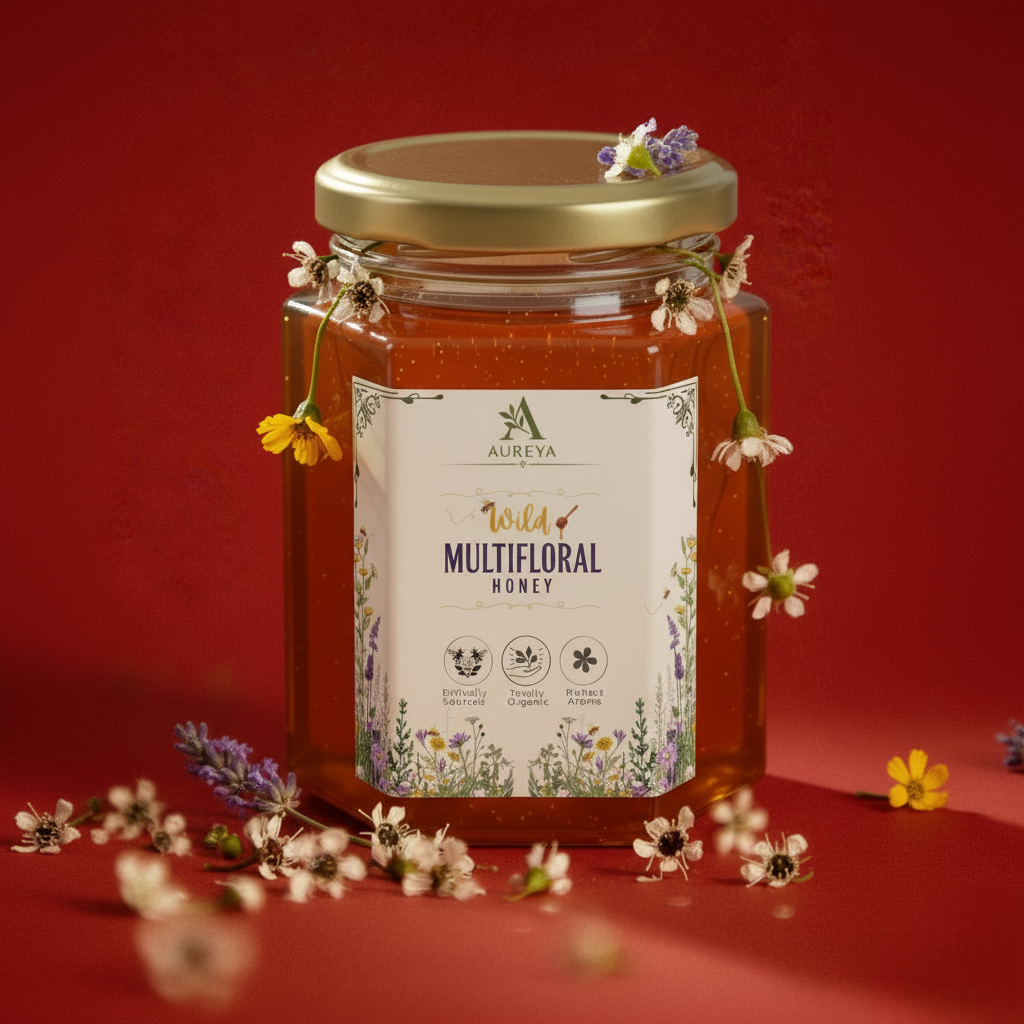 Aureya Wild Multifloral Honey | Raw • Single-Origin • Glass Jar