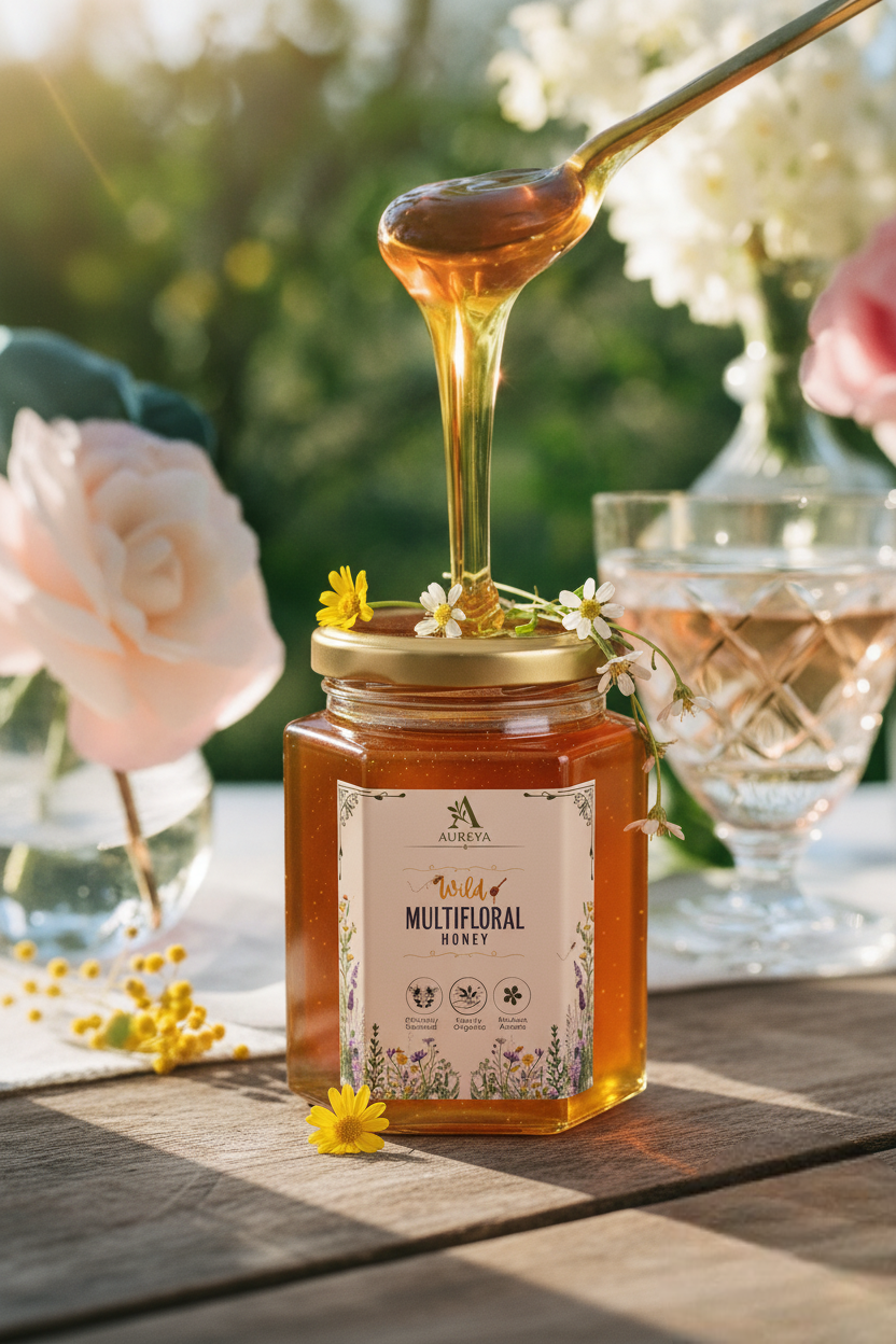 Aureya Wild Multifloral Honey | Raw • Single-Origin • Glass Jar